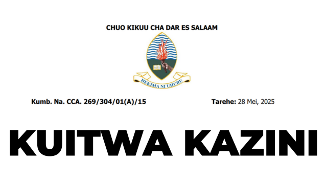 Walioitwa Kazini Chuo Kikuu cha UDSM 2025